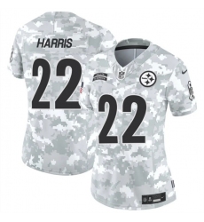 Women's Pittsburgh Steelers #22 Najee Harris 2024 F.U.S.E Arctic Camo Salute To Service Limited Stitched Football Jersey(Run Small)