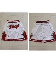 Chicago Bulls 1997-98 White With Chicago AU Throwback Shorts