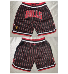 Men's Chicago Bulls Black&Red Shorts (Run Small)