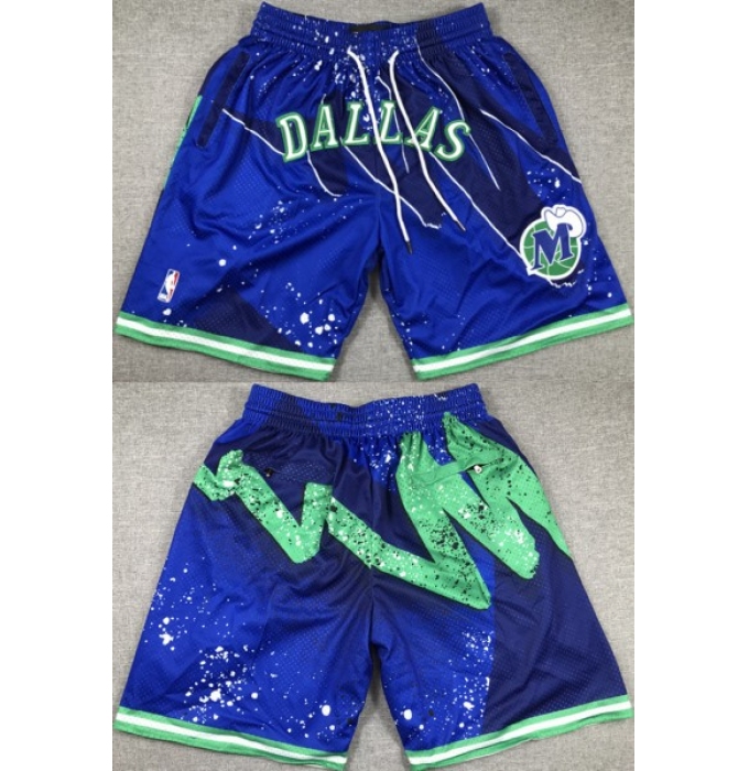 Men's Dallas Mavericks Royal Green Shorts (Run Small)