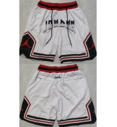 Men's Michael Jordan White Red Black Shorts