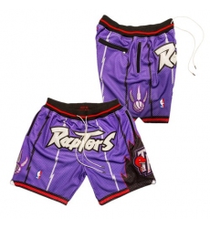 Mens Toronto Raptors Purple Shorts (Run Small)