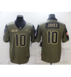 Men's New England Patriots #10 Mac Jones Nike Olive 2021 Salute To Service Limited Player Jersey