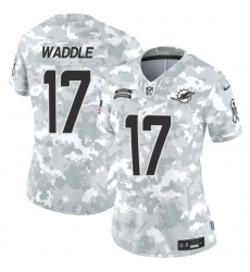 Women's Miami Dolphins #17 Jaylen Waddle 2024 F.U.S.E Arctic Camo Salute To Service Limited Stitched Football Jersey(Run Small)