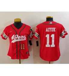 Women's San Francisco 49ers #11 Brandon Aiyuk Red Mexico Cool Base Stitched Baseball Jerseys