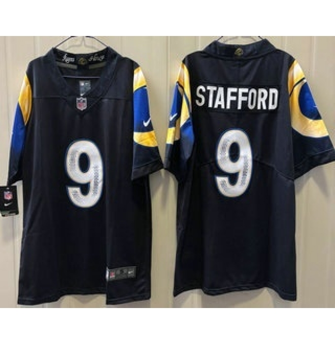Men's Los Angeles Rams #9 Matthew Stafford Limited Navy Rivalries Vapor Jersey