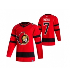 Men's Ottawa Senators #7 Brady Tkachuk Red 2020-21 Reverse Retro Alternate Hockey Jersey
