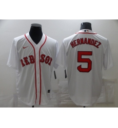 Men's Boston Red Sox #5 Enrique Hernandez Nike White Game Jersey