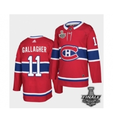 Men's Adidas Canadiens #11 Brendan Gallagher Red Road Authentic 2021 Stanley Cup Jersey