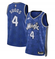 Men's Orlando Magic #4 Jalen Suggs Blue 2023-24 Classic Edition Stitched Basketball Jersey