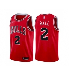 Men's Chicago Bulls #2 Lonzo Ball Red 2021 Nike Swingman Stitched Jersey