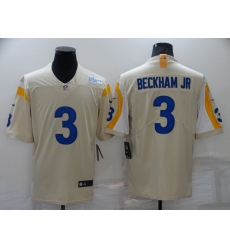 Men's Los Angeles Rams #3 Odell Beckham Jr. Bone Limited Stitched Jersey