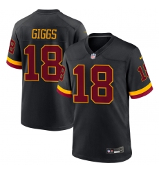 Men's Washington Commanders #18 Stephon Diggs Black 2026 Hail Raiser Alternate Vapor Limited Stitched Football Jersey