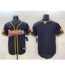 Men's Washington Commanders Blank Black Limited Stitched Baseball Jersey