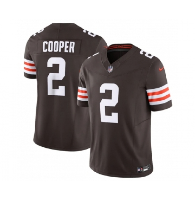 Men's Cleveland Browns #2 Amari Cooper Brown 2023 F.U.S.E. Vapor Untouchable Limited Stitched Jersey