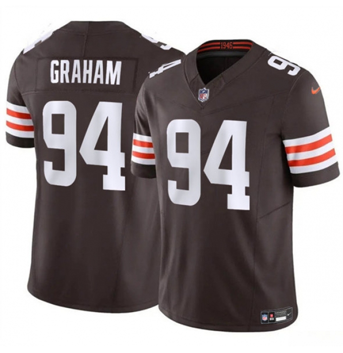 Men's Cleveland Browns #94 Mason Graham 2025 Draft F.U.S.E. Vapor Limited Football Stitched Jersey