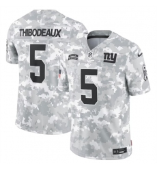 Men's New York Giants #5 Kayvon Thibodeaux 2024 Arctic Camo Salute To Service Limited Stitched Football Jersey