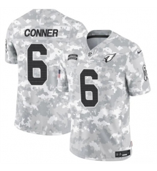 Men's Arizona Cardinals #6 James Conner 2024 F.U.S.E. Arctic Camo Salute to Service Limited Football Stitched Jersey