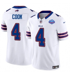 Men's Buffalo Bills #4 James Cook White 2025 F.U.S.E. With Farewell Vapor Untouchable Limited Football Stitched Jersey