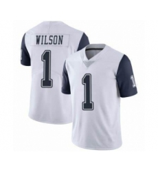 Men's Nike Cowboys #1 Cedrick Wilson White Stitched NFL Limited Rush Jersey