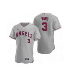 Men's Los Angeles Angels #3 Waylor Ward Grey Flex Base Stitched Jersey