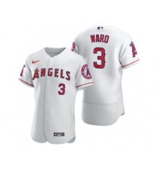 Men's Los Angeles Angels #3 Waylor Ward White Flex Base Stitched Jersey
