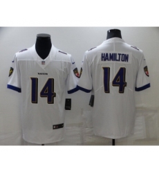 Men's Baltimore Ravens #14 Kyle Hamilton White Vapor Untouchable Limited Stitched Jersey