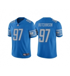 Men's Detroit Lions #97 Aidan Hutchinson Blue Vapor Untouchable Limited Stitched Jersey