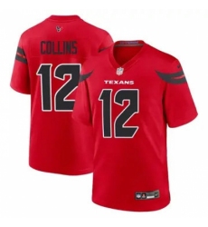 Men's Houston Texans #12 Nico Collins Red 2024 2nd Alternate F U S E Vapor Stitched Jersey