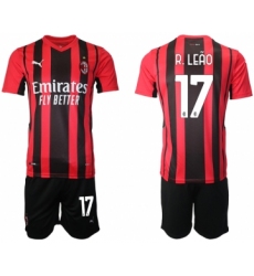 Men 2021-2022 Club AC Milan home red 17 Soccer Jersey