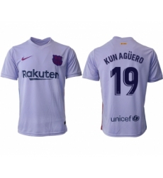 Men 2021-2022 Club Barcelona away aaa version purple 19 Soccer Jersey