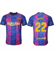 Men 2021-2022 Club Barcelona blue training suit aaa version 22 Soccer Jersey