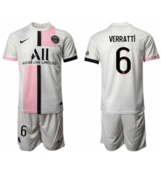 Men 2021-2022 Club Paris St German away white 6 Soccer Jersey