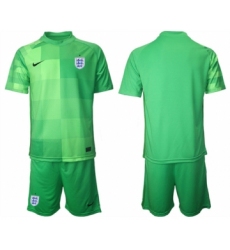 Men's England Blank Green Goalkeeper Soccer Jersey Suit