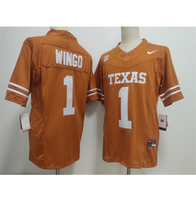 Men's Texas Longhorns #1 Ryan Wingo Orange 2026 F.U.S.E. Stitched Jersey