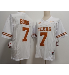 Men's Texas Longhorns #7 Isaiah Bond White FUSE Stitched Jersey