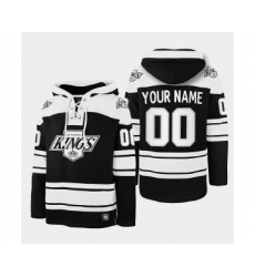 Men's Los Angeles Kings Active Player Custom Black Ageless Must-Have Lace-Up Pullover Hoodie