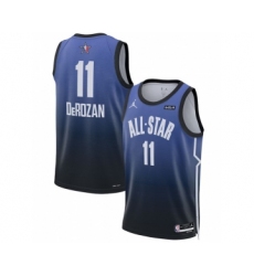 Men's 2023 All-Star #11 DeMar DeRozan Blue Game Swingman Stitched Basketball Jersey