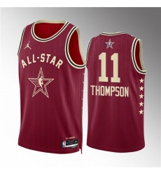 Men's 2024 All-Star #11 Klay Thompson Crimson Stitched Basketball Jersey
