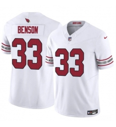 Men's Arizona Cardinals #33 Trey Benson White 2024 F.U.S.E. Vapor Untouchable Limited Football Stitched Jersey