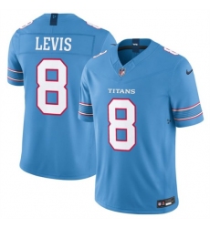 Men's Tennessee Titans #8 Will Levis Light Blue 2026 F.U.S.E. Vapor Limited Stitched Football Jersey