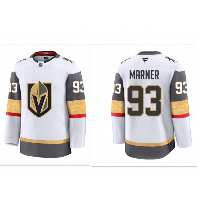 Men's Vegas Golden Knights #93 Mitchell Marner White 2024-25 Home Stitched Hockey Jersey