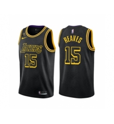 Men's Los Angeles Lakers #15 Austin Reaves Black Stitched Jersey