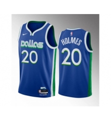 Men's Dallas Mavericks #20 Richaun Holmes White 2023 Draft Association Edition Stitched Basketball Jersey