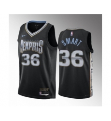 Men's Memphis Grizzlies #36 Marcus Smart Black 2023 Draft City Edition Stitched Basketball Jersey1