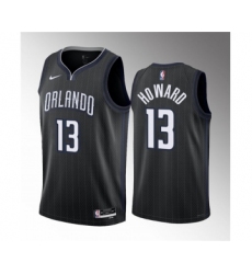 Men's Orlando Magic #13 Jett Howard Black 2023 Draft City Edition Stitched Basketball Jersey