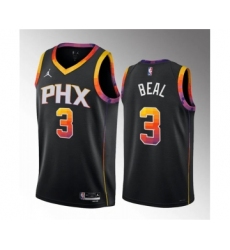 Men's Phoenix Suns #3 Bradley Beal Black 2022-23 Statement Edition Stitched Basketball Jersey