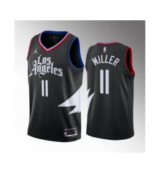 Men's Los Angeles Clippers #11 Jordan Miller Black 2023 Draft Statement Edition Stitched Jersey