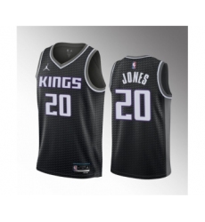 Men's Sacramento Kings #20 Colby Jones Black 2023 Draft Statement Edition Stitched Jersey