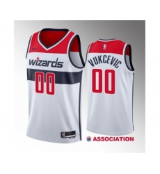 Men's Washington Wizards #00 Tristan Vukcevic White 2023 Draft Association Edition Stitched Jersey